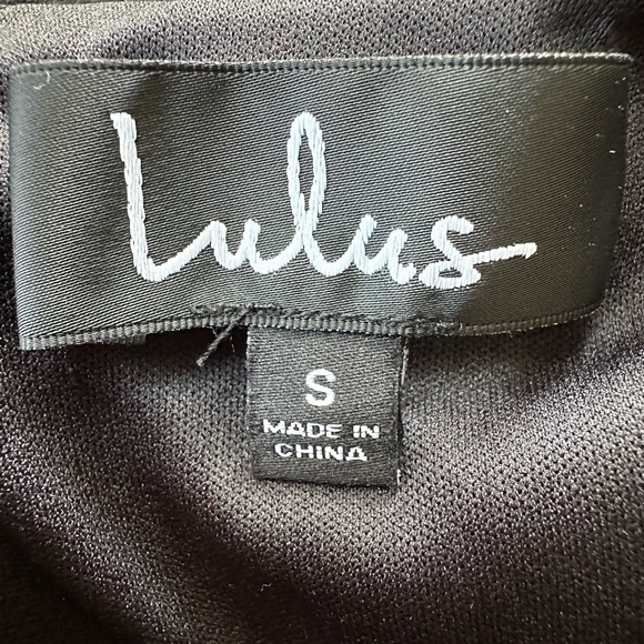 Lulu's Felicity Black Backless Lace Skater Mini Dress Little Black Dress Size S - Picture 12 of 16